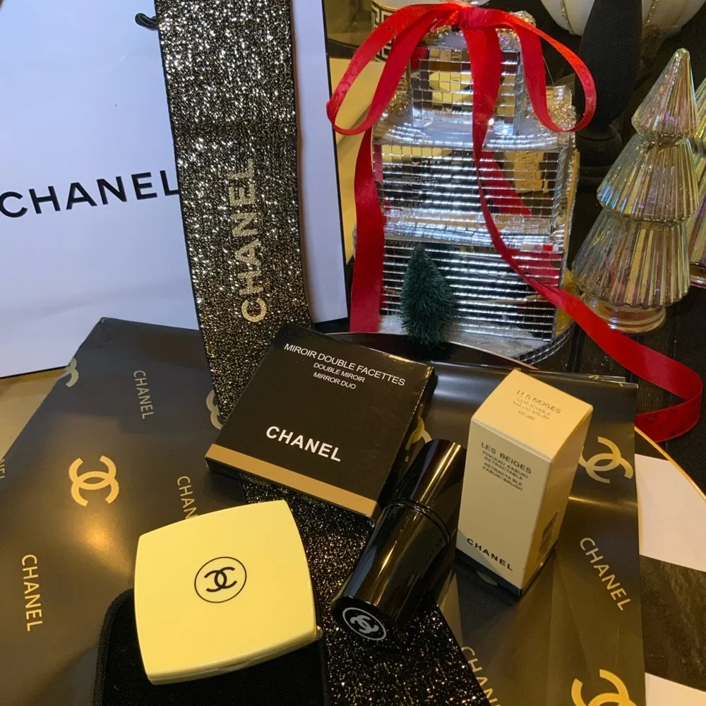 Chanel Compact Mirror W/Retractable Brush